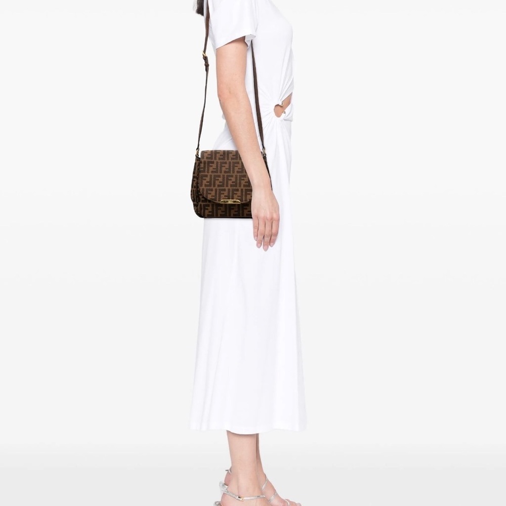 Fendi small zucca canvas artic crossbody brown fabric - Picture 2 of 12